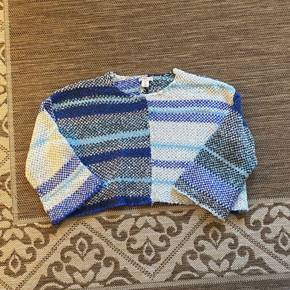 Blue and Cream Patchwork Sweater